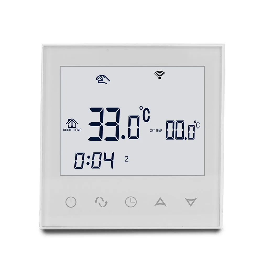 White backlight Wi-Fi термостат Подпольное Отопление термостаты умный нагревательный контроллер программируемый Комнатный Термостат газовый котел термостат 16A 3 - Цвет: White backlight