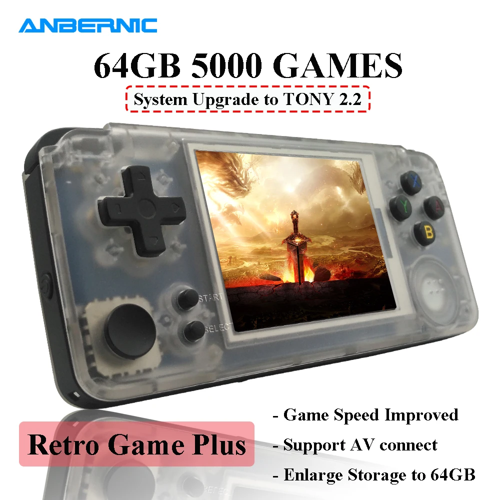 Портативная игровая консоль ANBERNIC RS97 в стиле ретро Игровая приставка с IPS экраном 3