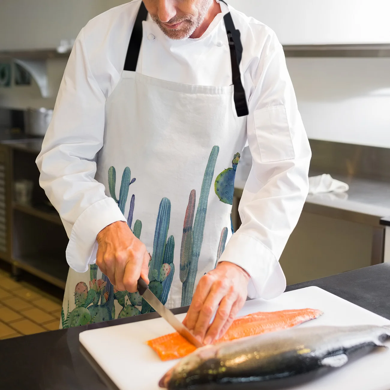 Акварельные кактус свежие скандинавские кухонные женские фартуки Детская