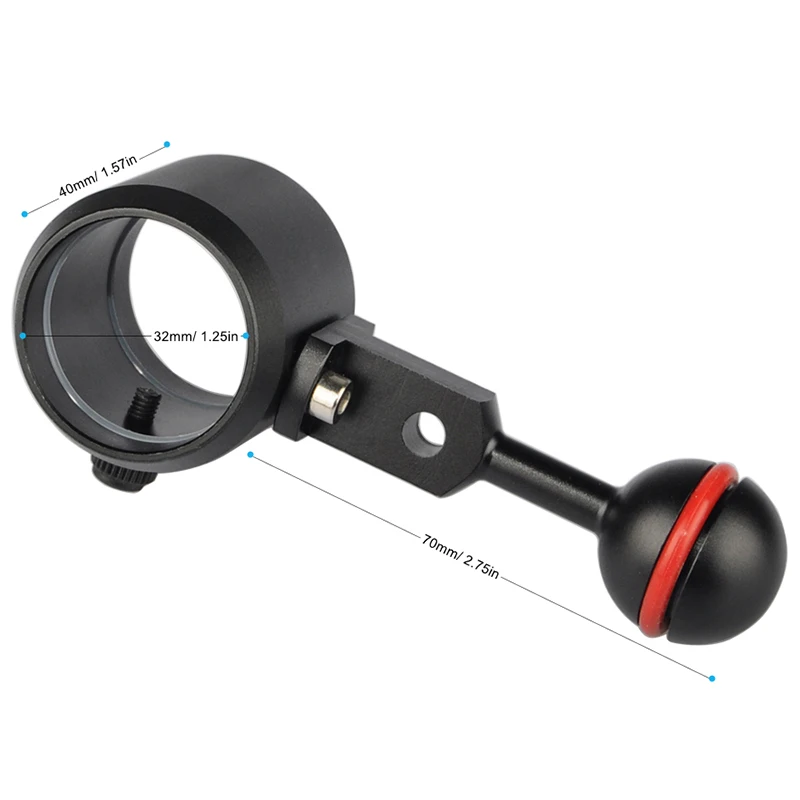 Дайвинг шаровой рычаг для крепления света держатель Клип подводный фонарик