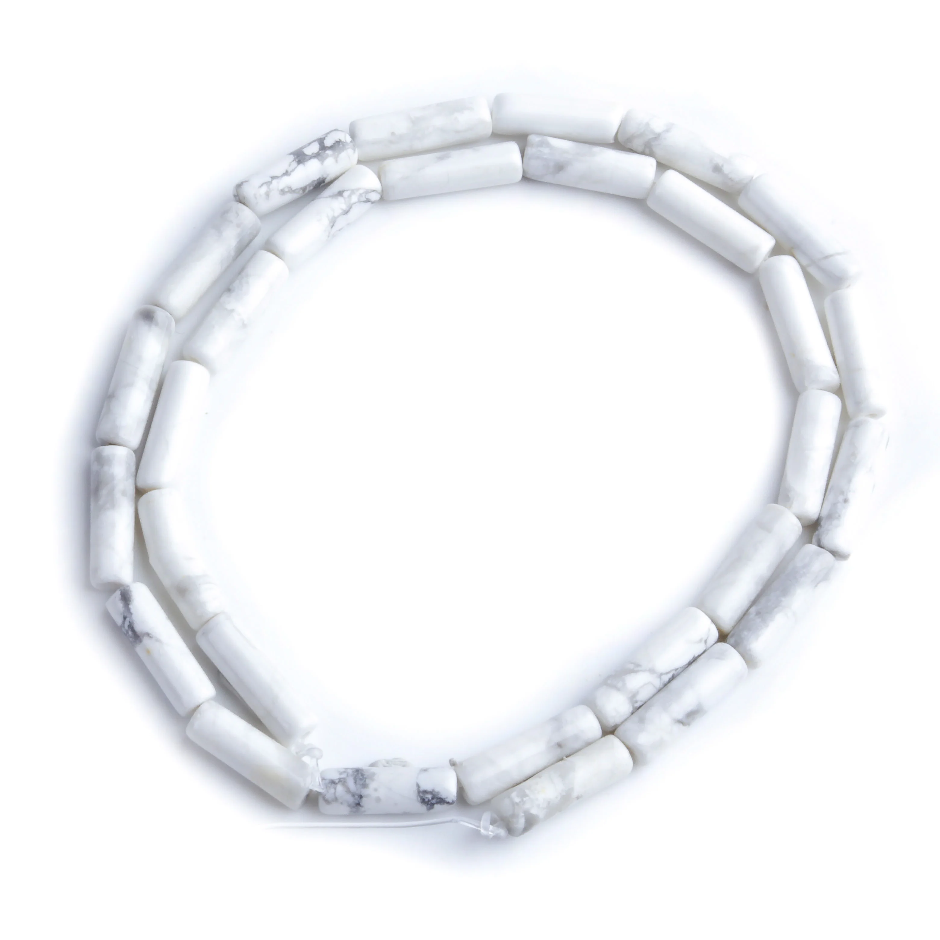 

Natural Stone 4x13mm White Pine Bucket Beads Cylindrical Beads Loosely Spaced Bead Septa Beads DIY Necklace Bracelets Earrings