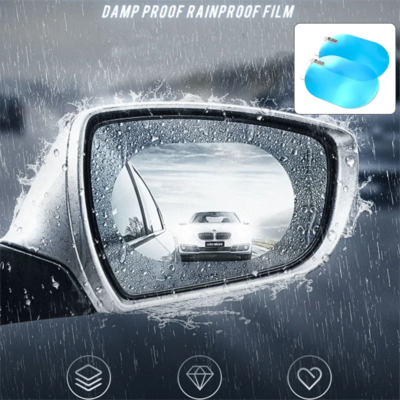 2Pcs Car rearview mirror waterproof anti-fog film For Land Rover Range Velar Evoque Freelander Discovery Vision Defender | Автомобили и