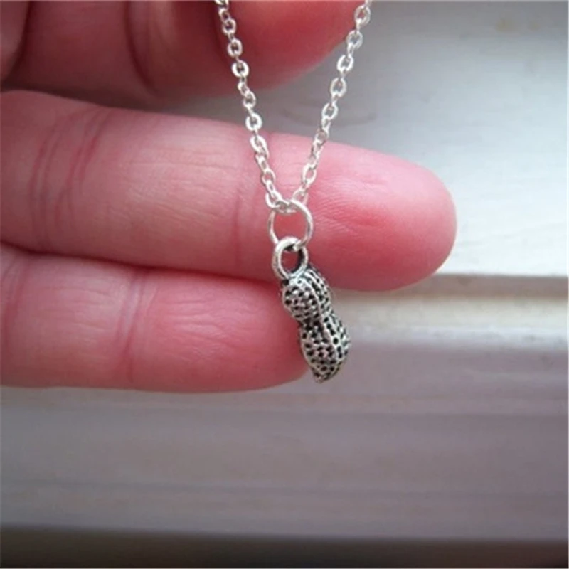 Серебряное ожерелье в виде крошечного арахиса кулон арахис подарок для