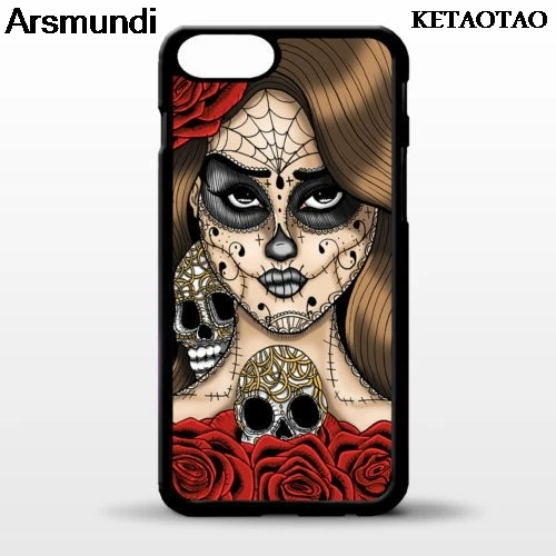 KETAOTAO день мертвой девушки сахар телефонные чехлы для iPhone 4S 5C 5S 6S 7 8 Plus XR XS Max X 6