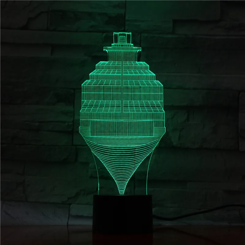 Новый 3D маленький ночник в форме гироскопа сенсорное управление 7 цветов