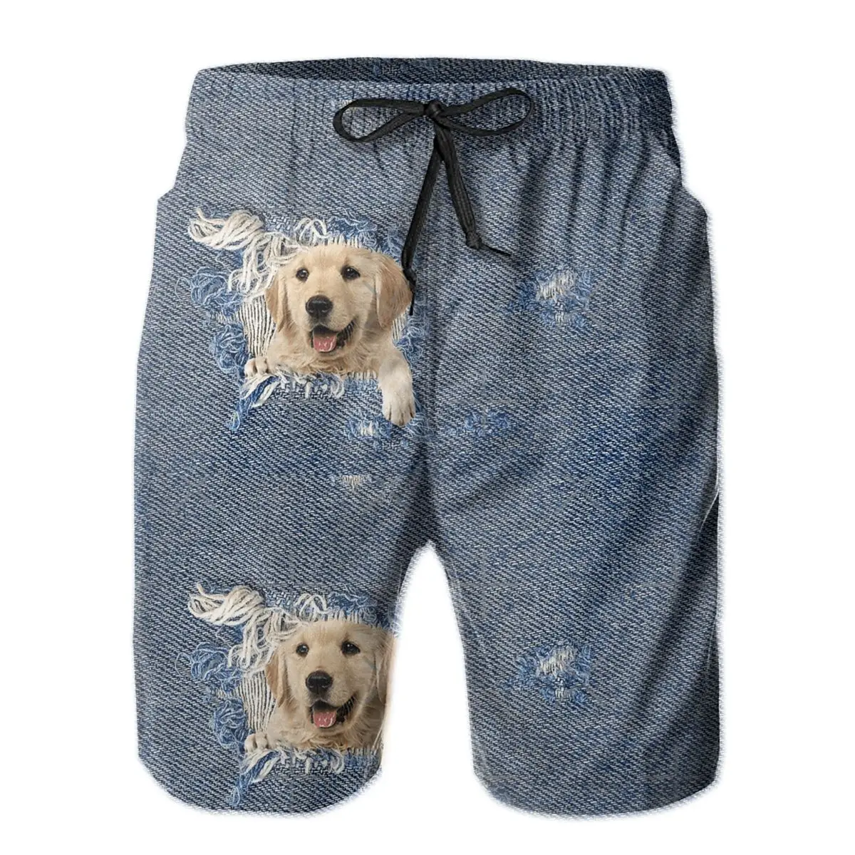 

Hawaii Pants Beach R92 Breathable Quick Dry Funny NoveltyCasual Golden Retriever In Denim