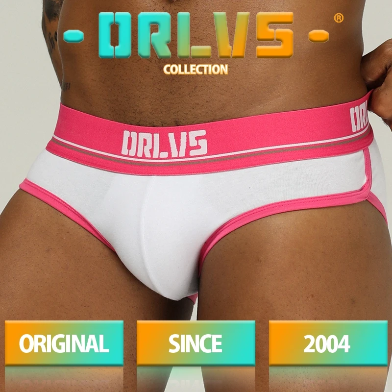 ORLVS брендовые сексуальные мужские трусы нижнее белье хлопковые cueca tanga Пенис