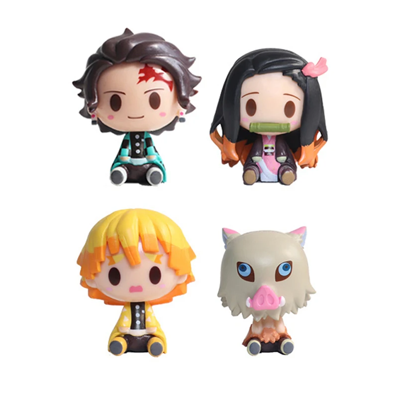 

Mini Q Version Demon Slayer Cartoon Series Dolls Kamado Nezuko Agatsuma Zenitsu Gift Set Series Gifts for Family and Friends