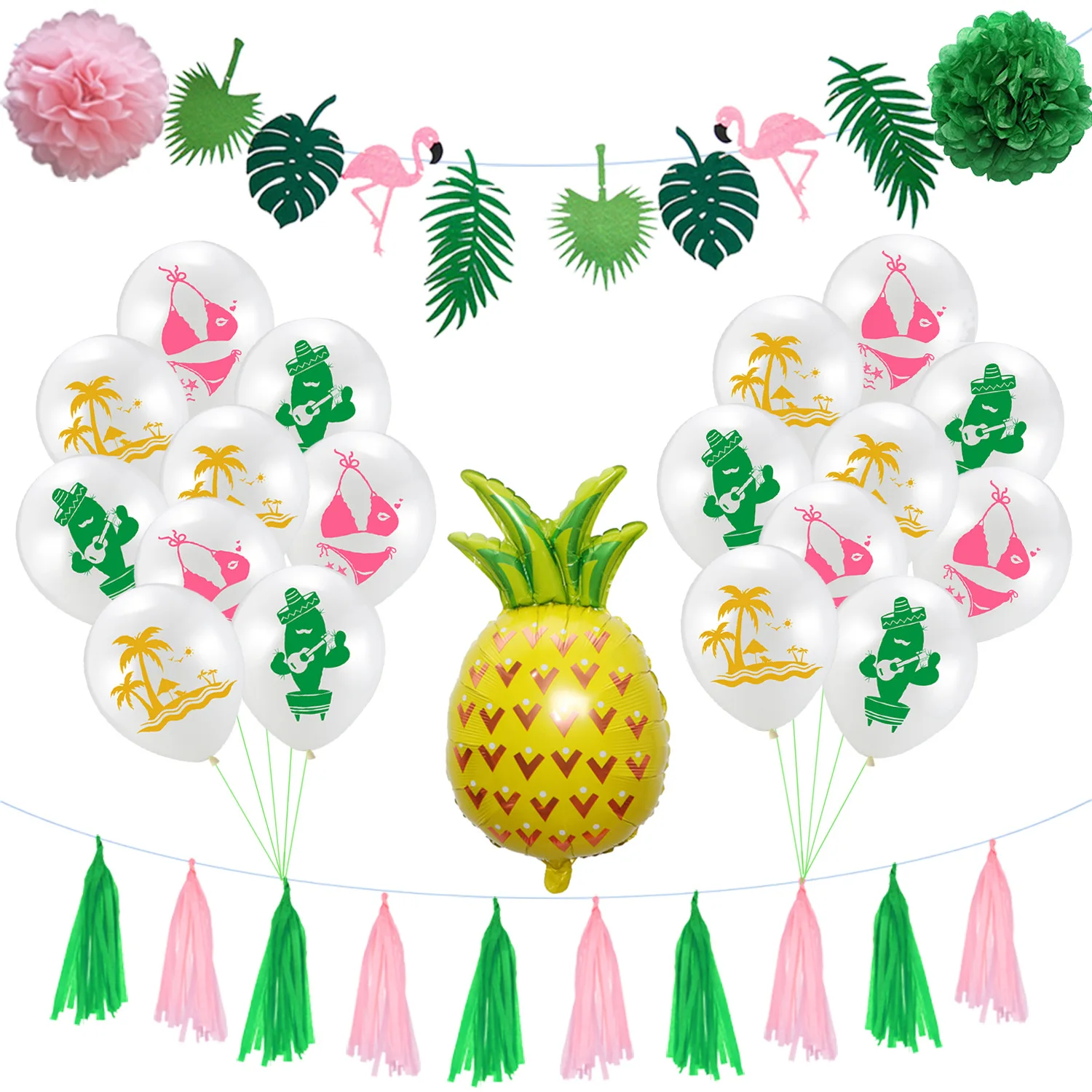 НОВЫЙ Гавайская тема вечерние украшения бикини с изображением кактусов шаров из