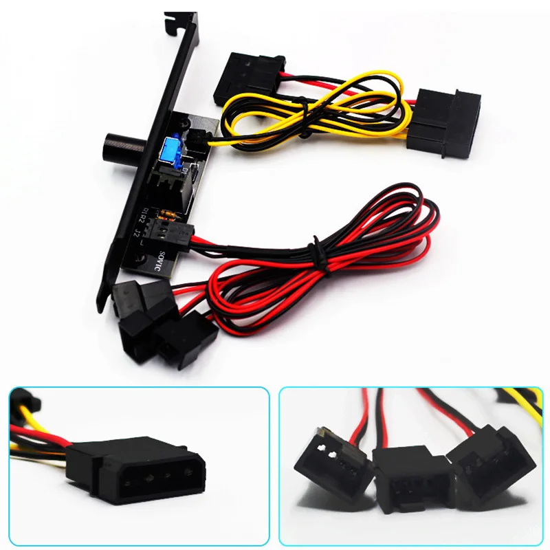 Регулятор скорости вентилятора Поддержка Большой 4P порт Малый 3/4PIN для