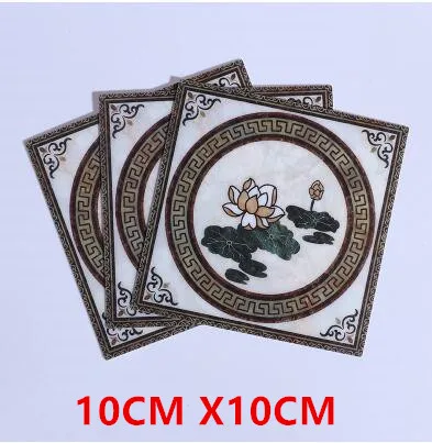 10CM X 10CM 20 шт., европейская самоклеящаяся напольная мозаичная плитка, стикер s, водонепроницаемая Керамическая Настенная Наклейка, обои для домашнего декора, строительный инструмент - Цвет: 10CM X 10CM