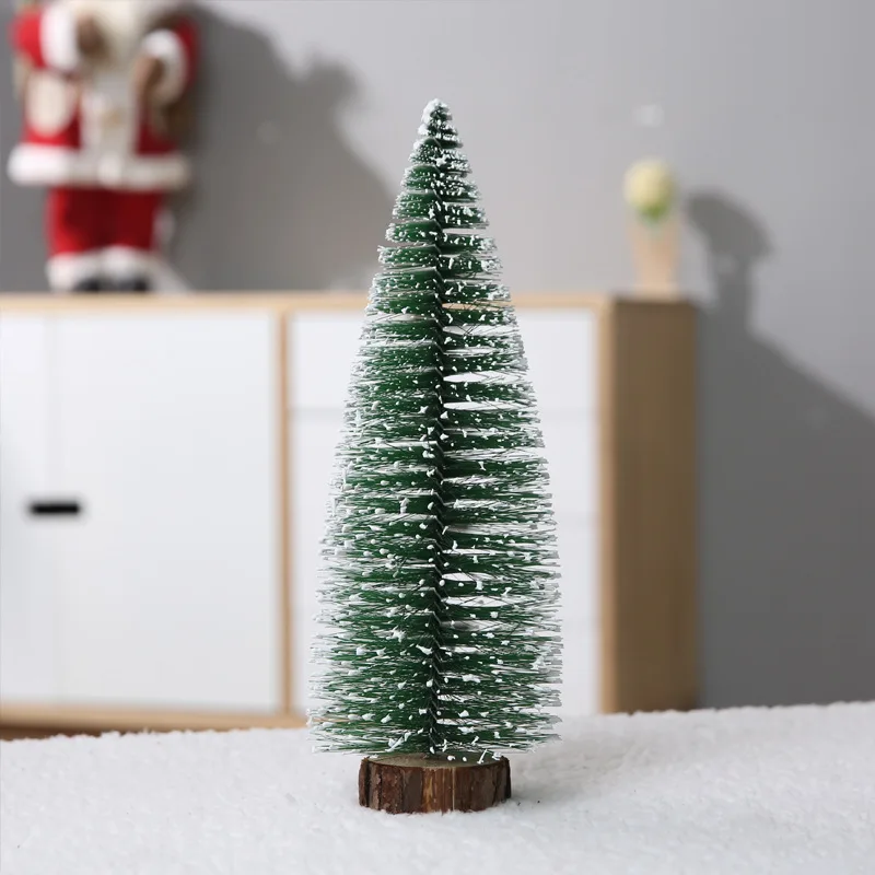 15CM Xmas tree Рождественское украшение с изображением поезда Санта-Клауса/медведя/снеговика, детские игрушки Navidad, подарок на год, вечерние украшения для дома - Цвет: 15CM Xmas tree