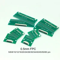 410204050 60 pin x 2pcs 0 5mm ffc fpc adapter 2 54mm flat cable socket converter breakout board for tft lcd