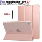 Чехол-книжка для планшета Apple iPad Air 12, 9,7 дюйма, A1566, A1567, 9,7 дюйма, ультратонкий, защитный, с ручкой