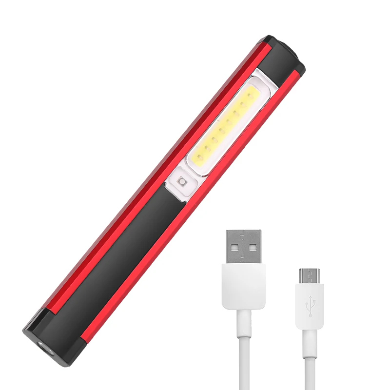 

New SMD + COB + red light built-in battery with magnet with pen clip light and ultra-thin glare work light