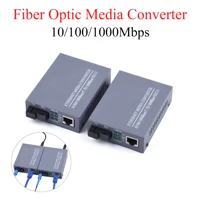 gigabit fiber optical media converter 101001000mbps single mode 20km upcapc sc port external power supply