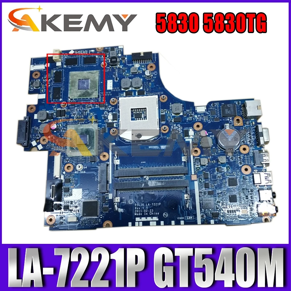 AKEMY     Acer Aspire 5830 5830TG    s989 Hm65 MB.RHJ02.001 MBRHJ02001 LA-7221P GeForce GT540M