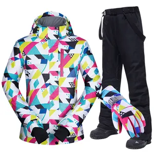 Зимний лыжный костюм, новинка, женские водонепроницаемые теплые лыжные куртки и брюки для сенсорных экранов, женские костюмы для катания на лыжах и сноуборде