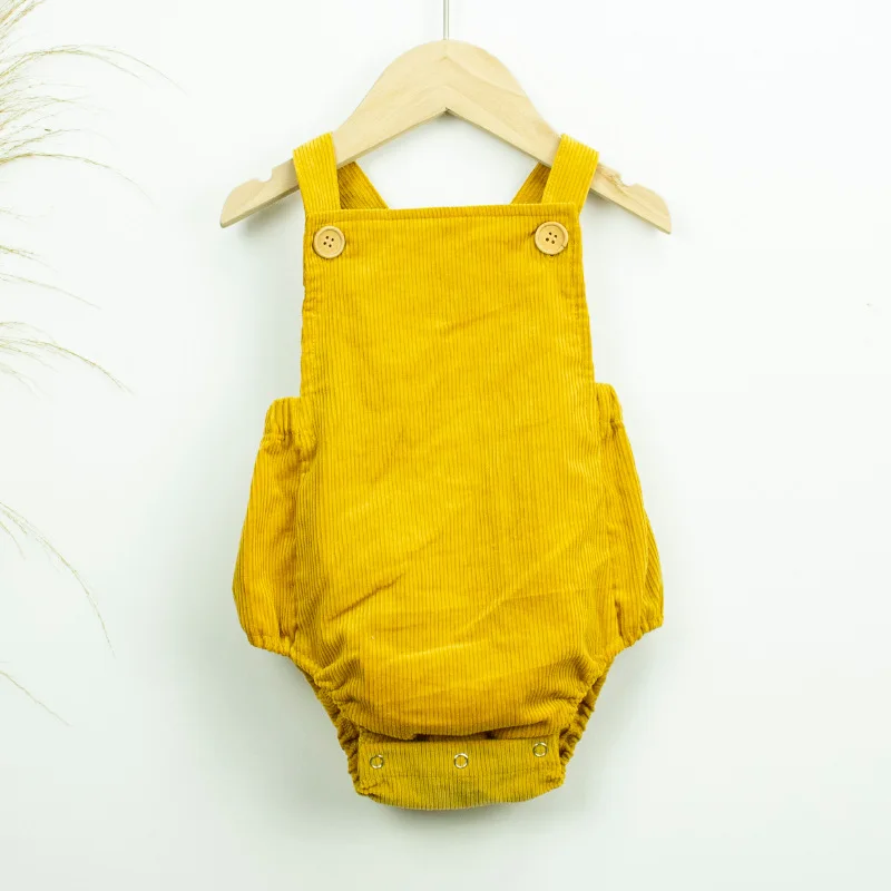 Однотонный комбинезон для новорожденных мальчиков вельветовый мамы и маленькой