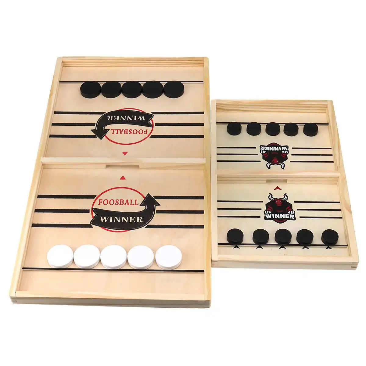 Fast Hockey Sling Puck Game Wooden Hockey Game Sling Puck Games Interactive Chess Toys For Adult Children