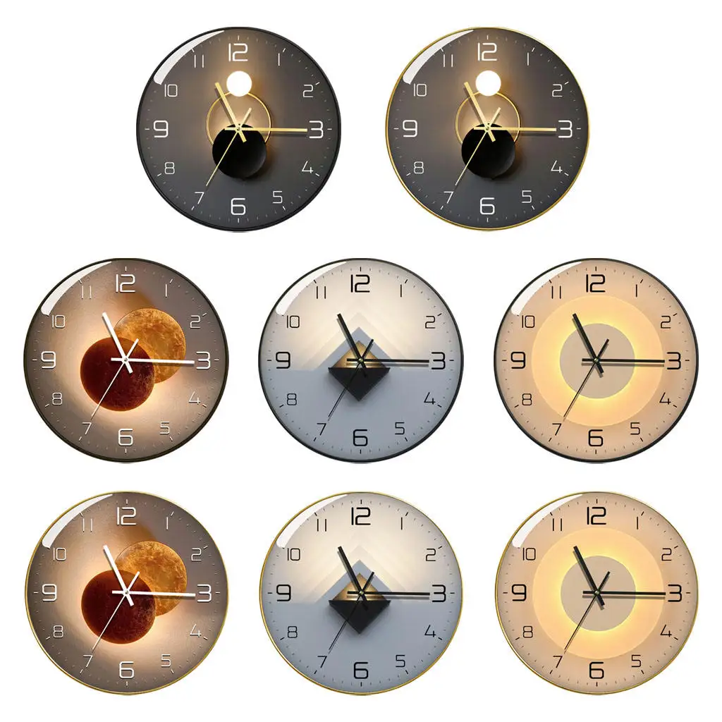 

Современные 12-дюймовые простые украшения, модные круглые кварцевые настенные часы на батарейках для кухни, дома, школы, гостиной, спальни