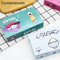 100pcs disposable sushi box rice ball paper packing box for fast food shop restaurant sushi box packaging thicken supplier