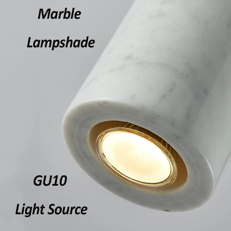 

GU10 Marble Pendant Light Nordic Light Luxury Hanging Lamp Living Room Bedside Bedroom Bra Hotel Lobby Cafe Bar Store Lighting
