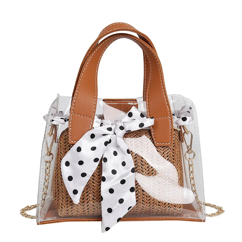 

Women Transparent Trendy Designer Handbag Lady 2021 Exquisite Woven Chain Shoulder Bag Female Fashion Casual Crossbody Bags