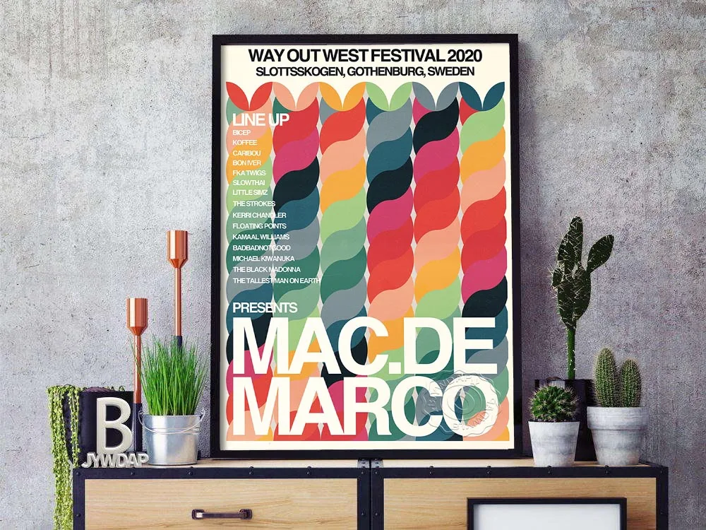 

Mac DeMarco Gig PosterRock Music Art Poster Pop Music PosterGorgeous Music Print PosterWall Art Canvas Painting Home Decor