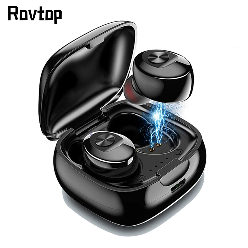 Rovtop TWS Bluetooth 5 0 Беспроводные спортивные стереонаушники Earbus с микрофоном HIFI