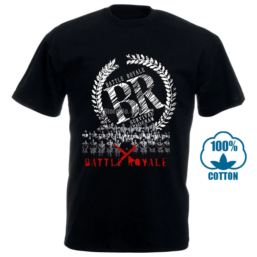 Battle Royale футболка из фильма (культ Япония ужас хипстер Homme с короткими рукавами
