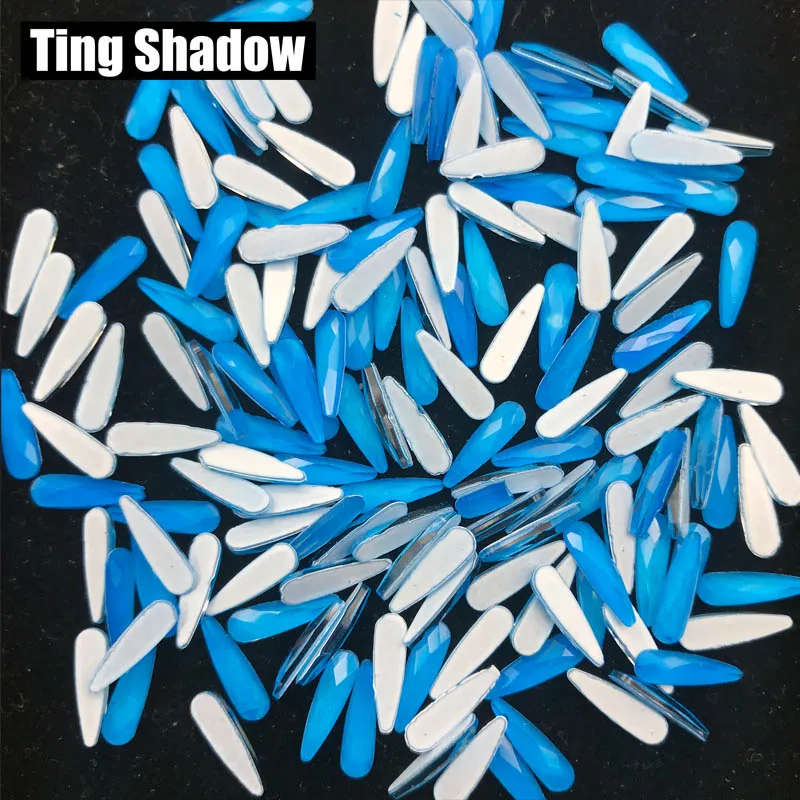 Blue 120pcs Флуоресцентная светящаяся неоновая одежда со стразами для ногтей без горячей фиксации 3D украшение для ногтей - Цвет: Blue 120pcs