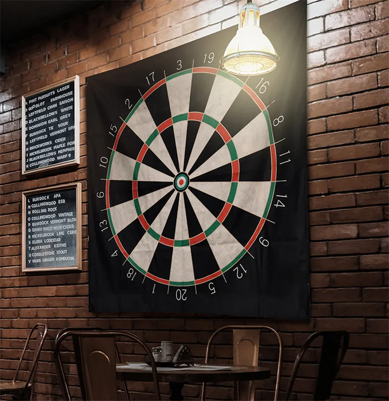 

Retro Darts Wall Tapestry Beach Yoga Retro Industrial style bar Cover