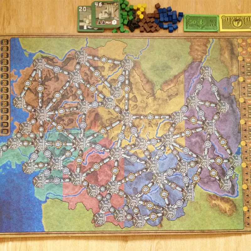 Настольная игра Power Grid английская Verison Cards Германия + карта США | Спорт и