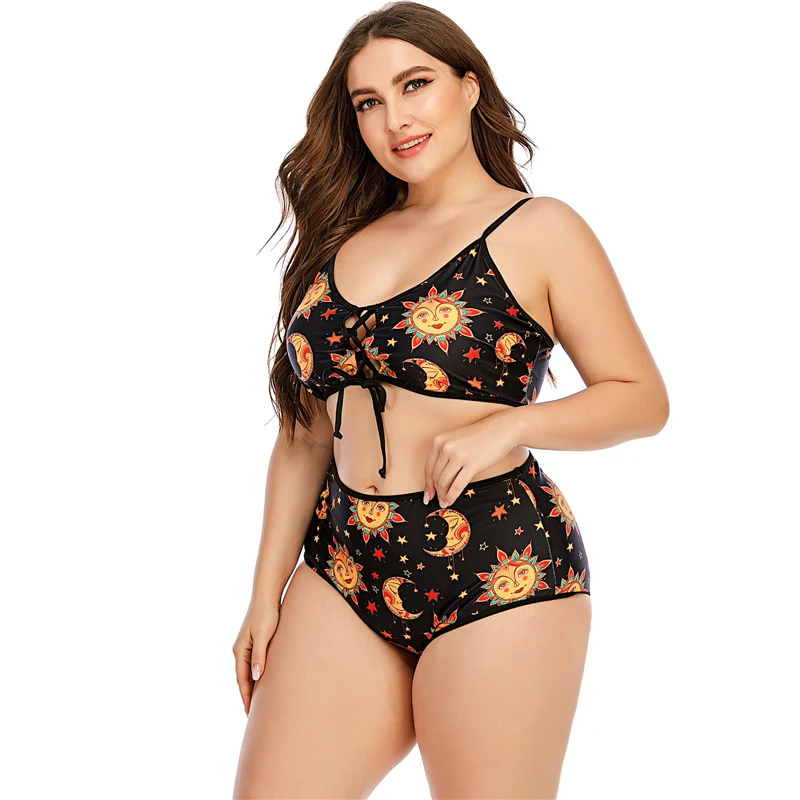 

Large Size L-5XL Bikinis Set 2021 Women Swimming Suit High Wiast Swimsuit Female Sexy Plus Size Swimwear Women Brazilian Biquin