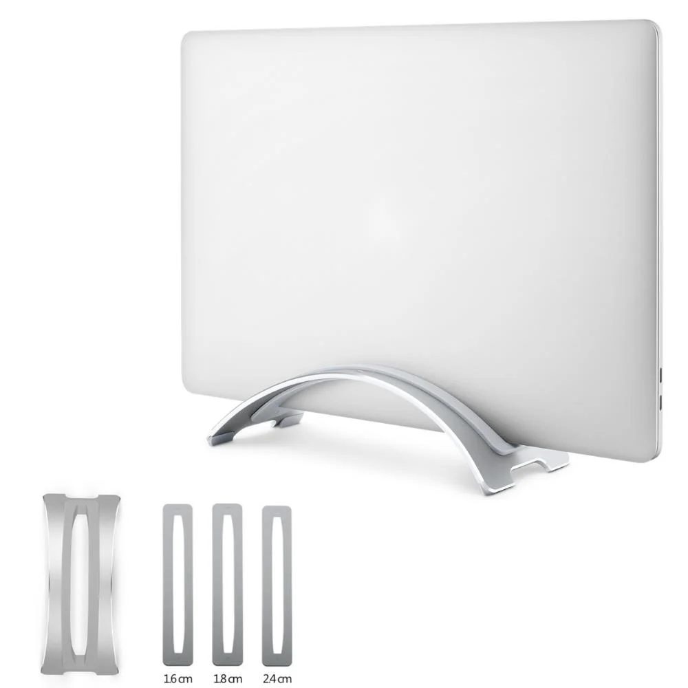 

Вертикальная подставка для ноутбука, алюминиевый компактный держатель для MacBook Pro Air Retina, 3 размера, с силикагелем