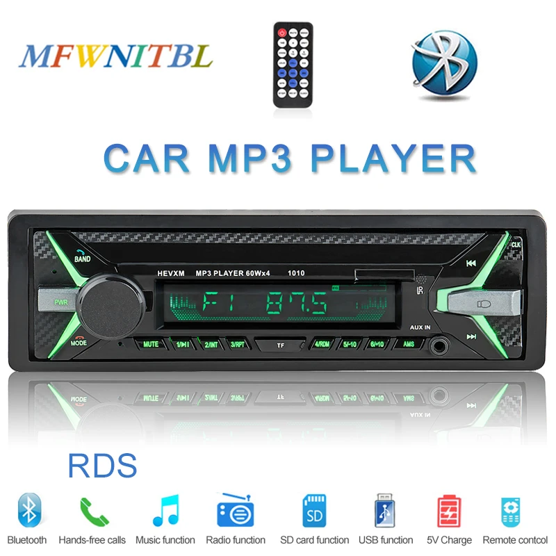 Автомагнитола LTBFM 1 Din Bluetooth аудио стерео съемная панель FM USB AUX дистанционное