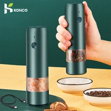 Electric Pepper and Salt Grinder 1/2Pcs USB Charge Spice Mill Grinder For Herb Pepper Spice Adjustable Kitchen Grinding Gadgets