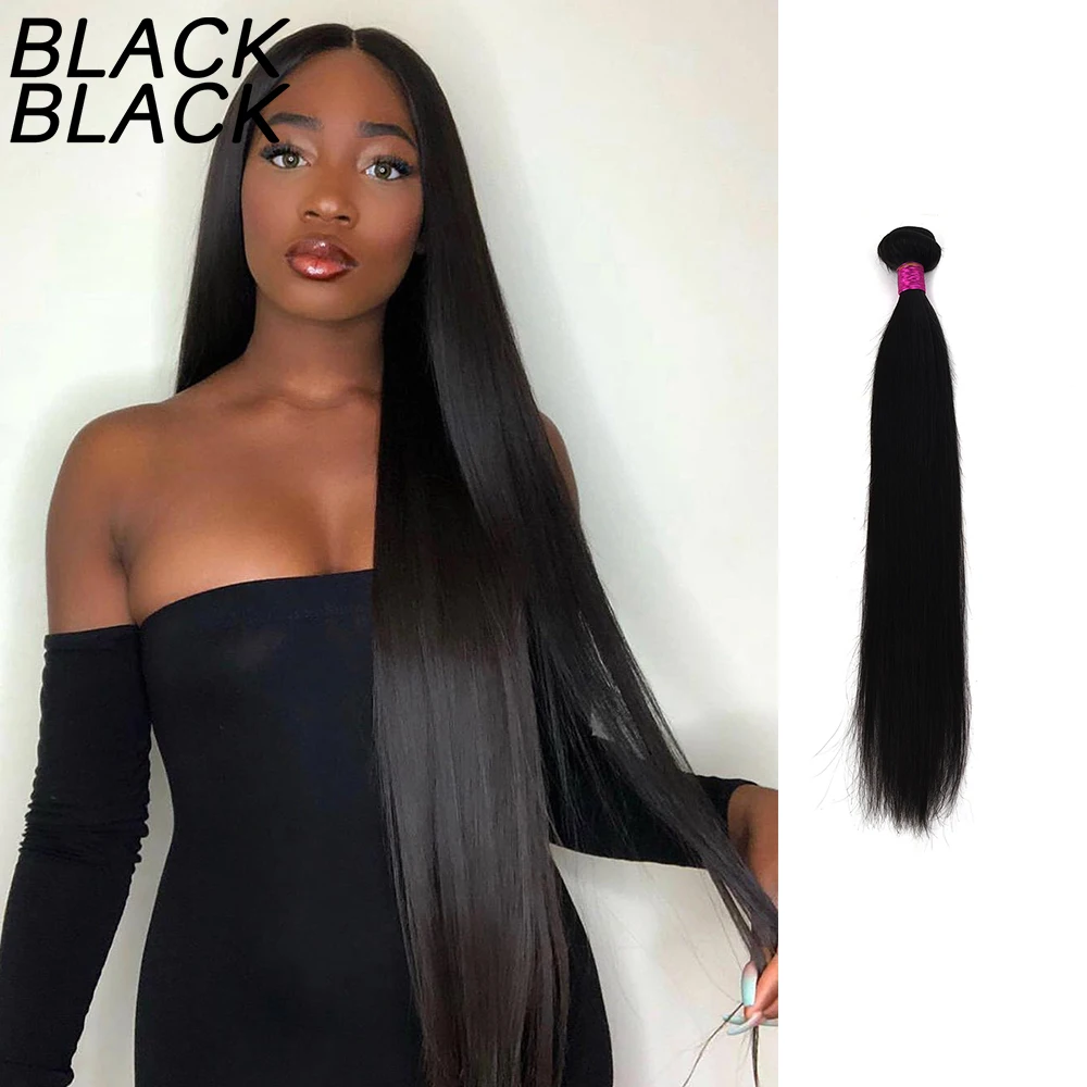 

Blackblack 30 32 34 36 38 40 Inch Silky Straight Brazilian Hair Weave Bundles 100% Human Virgin Hair Bundles Human Hair Bundles