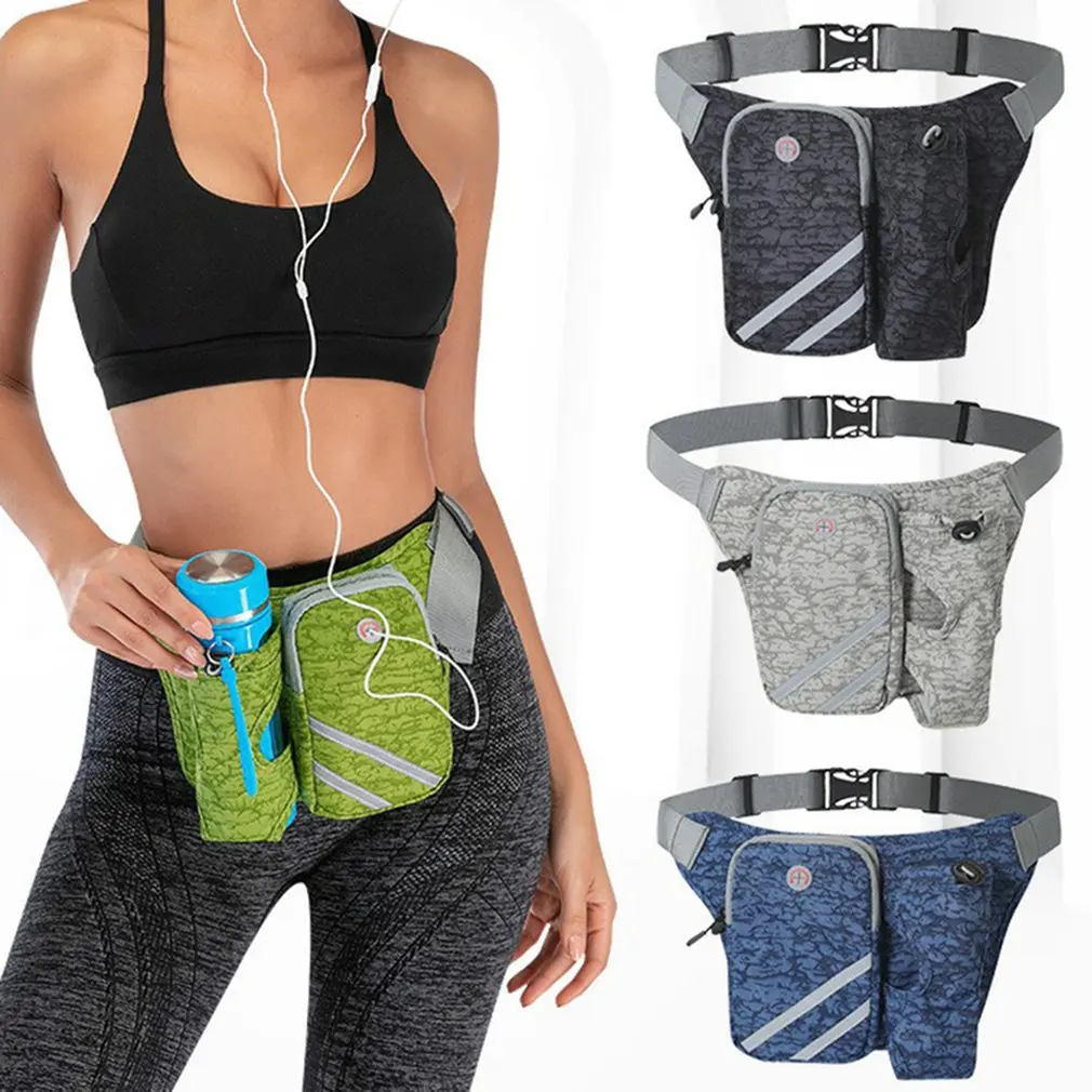 

Outdoor Sports Waist Bag Running Mobile Phone Waist Bag Men Women Riding Mountaineering Bag with Water Bottle Holder