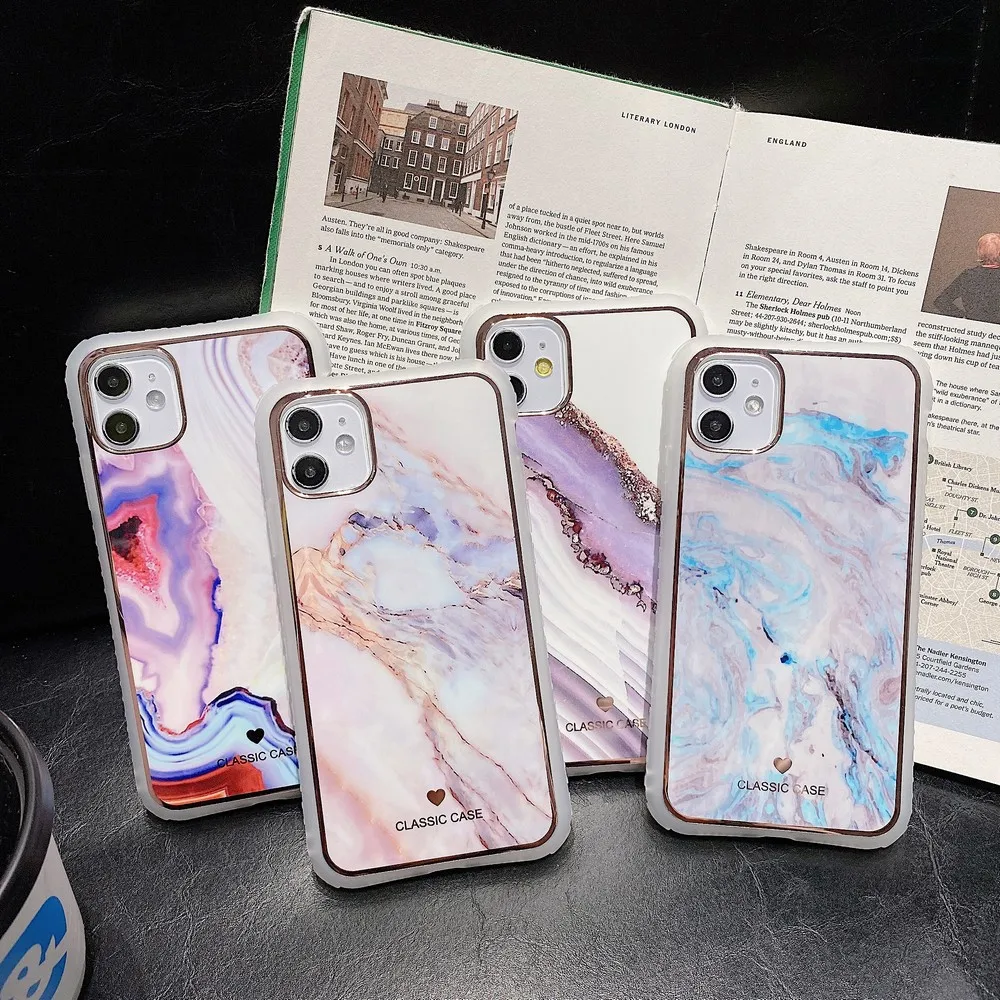 

The marble phone case is suitable for iPhone SE 2020 11 Pro X XS Max XR 7 8 PlusTPU new anti-fall back cover