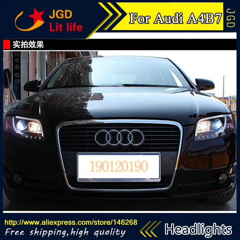 HID светодиодный Audi A4 B7 фары Hernia аксессуары для лампы чехол фара 2005 2008