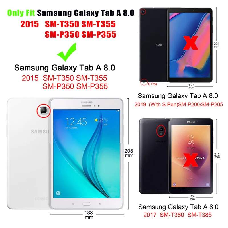 Гибридная резиновая пластик + Силиконовый противоударный чехол для Samsung Tab a 8 0 SM