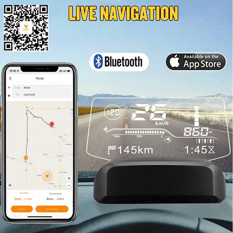 Autool X500 OLED экран 2в1 автомобильный HUD GPS навигация OBD OBD2 сканер бортовой компьютер