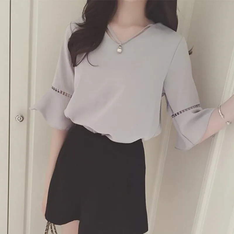 Женские блузки рубашка открытая кружевная блузка топы Повседневная для работы