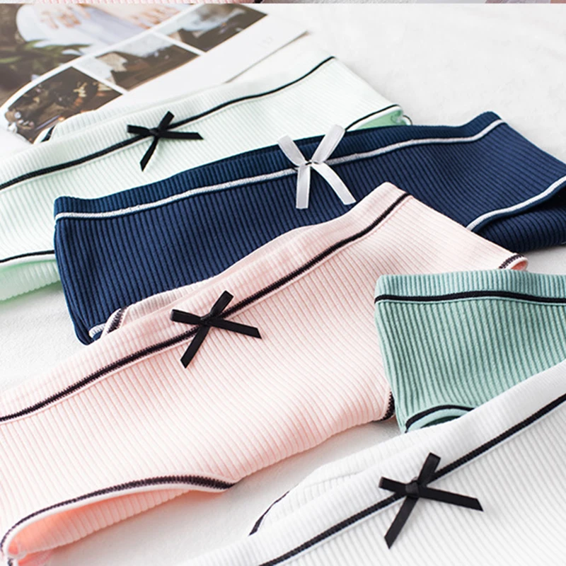 Трусики женские х/б с низкой посадкой одноцветные | Женская одежда