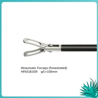 5mm surgical laparoscopic reusable double action fenestrated atraumatic grasping forceps