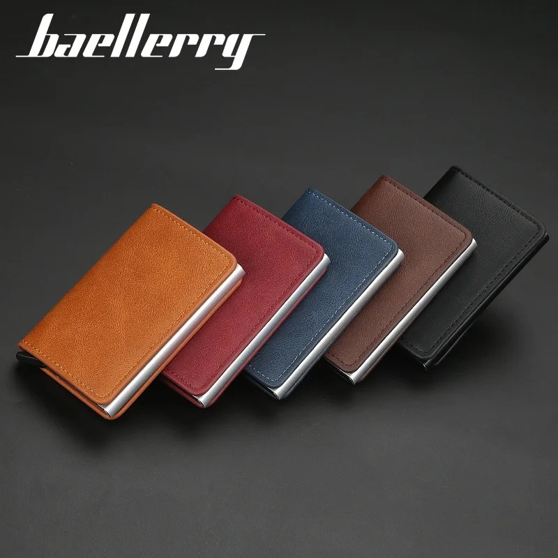 Baellerry, новинка, металлический, анти-Rfid кошелек, кредитный id держатель для карт, для мужчин и женщин, визитница, наличные, для карт, Карманный чехол, для кредитных карт