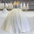 Манжеты, украшенные бисером, кристаллы, v-образный вырез, короткий рукав, кисточка, с открытыми плечами, свадебное платье 2021, свадьба платья