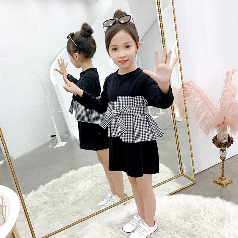 Осеннее платье с длинным рукавом для девочек-подростков | Детская одежда и обувь